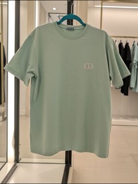 Authentic Dior Men’s Crewneck T-Shirt in Mint Green Size Medium